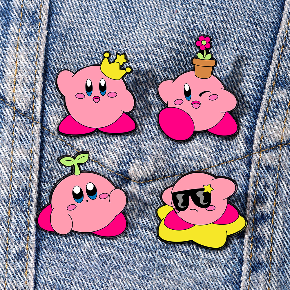 Women Accessories Jewelry - 4pcs Kirby Enamel Lapel Pins Set