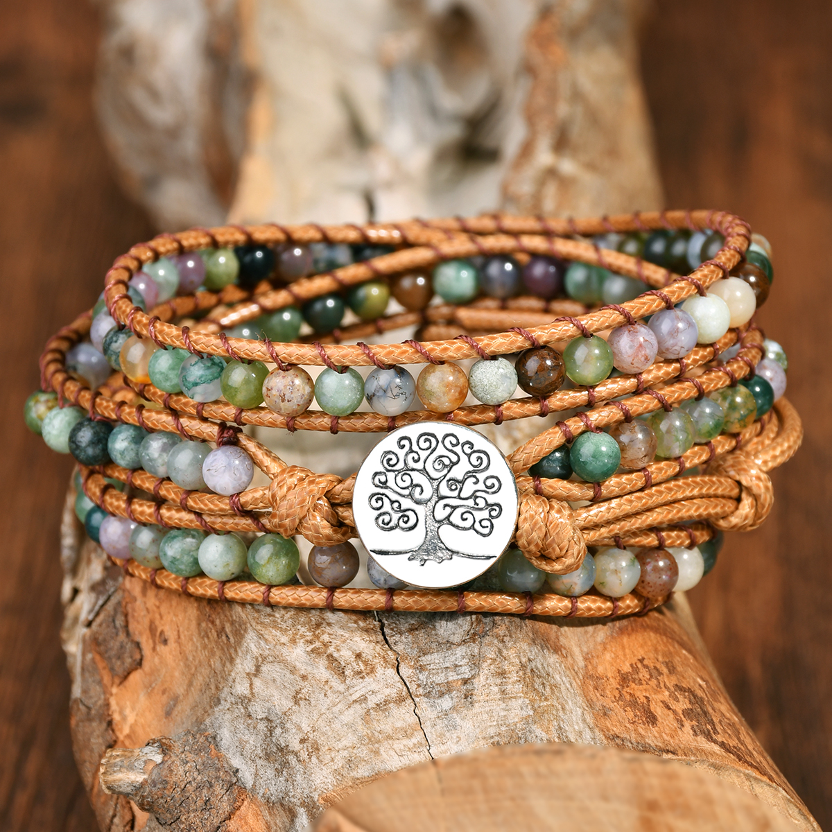 Women Accessories India - Vintage Natural Stone 4mm Indian Agate