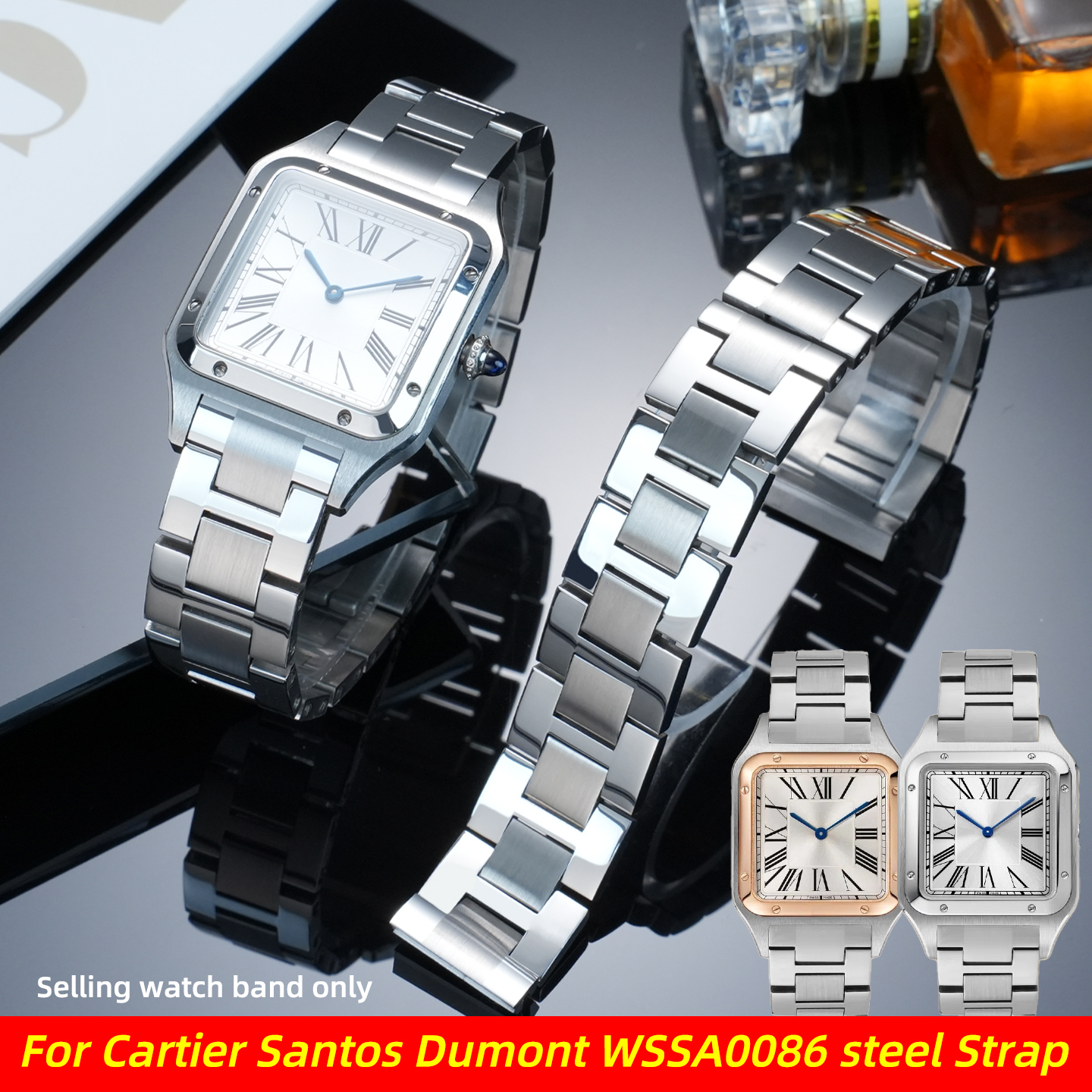 Women'S Accessories Cartier - 17.5mm Quick-Release Steel Watch Strap For