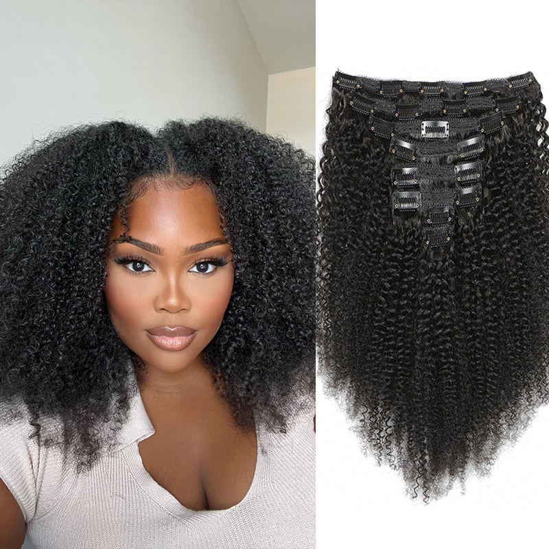 Women Accessories India - Afro Human Hair Clip In Extensions