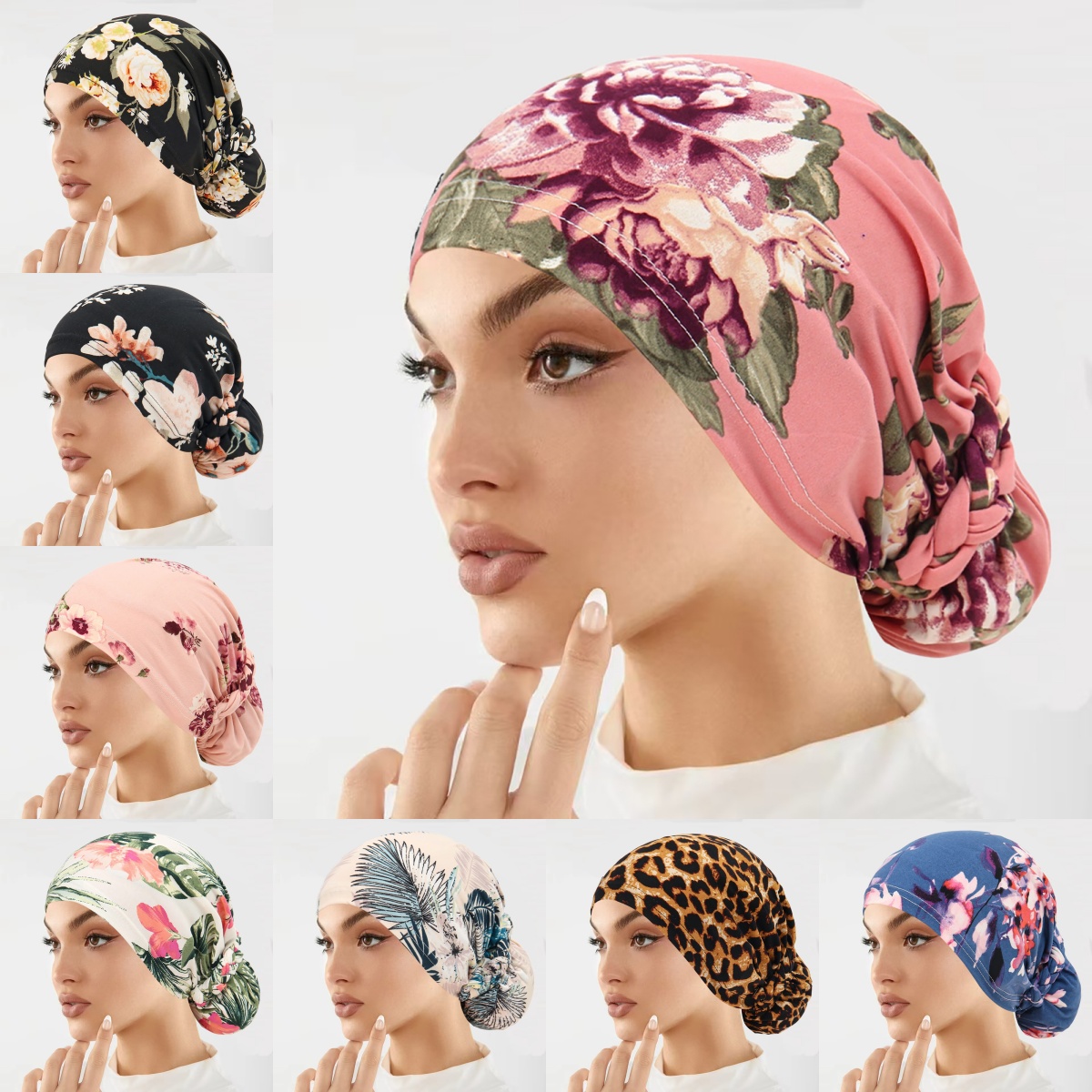 Women Accessories India - New Muslim Hijabs Spiral Turbine Headscarf