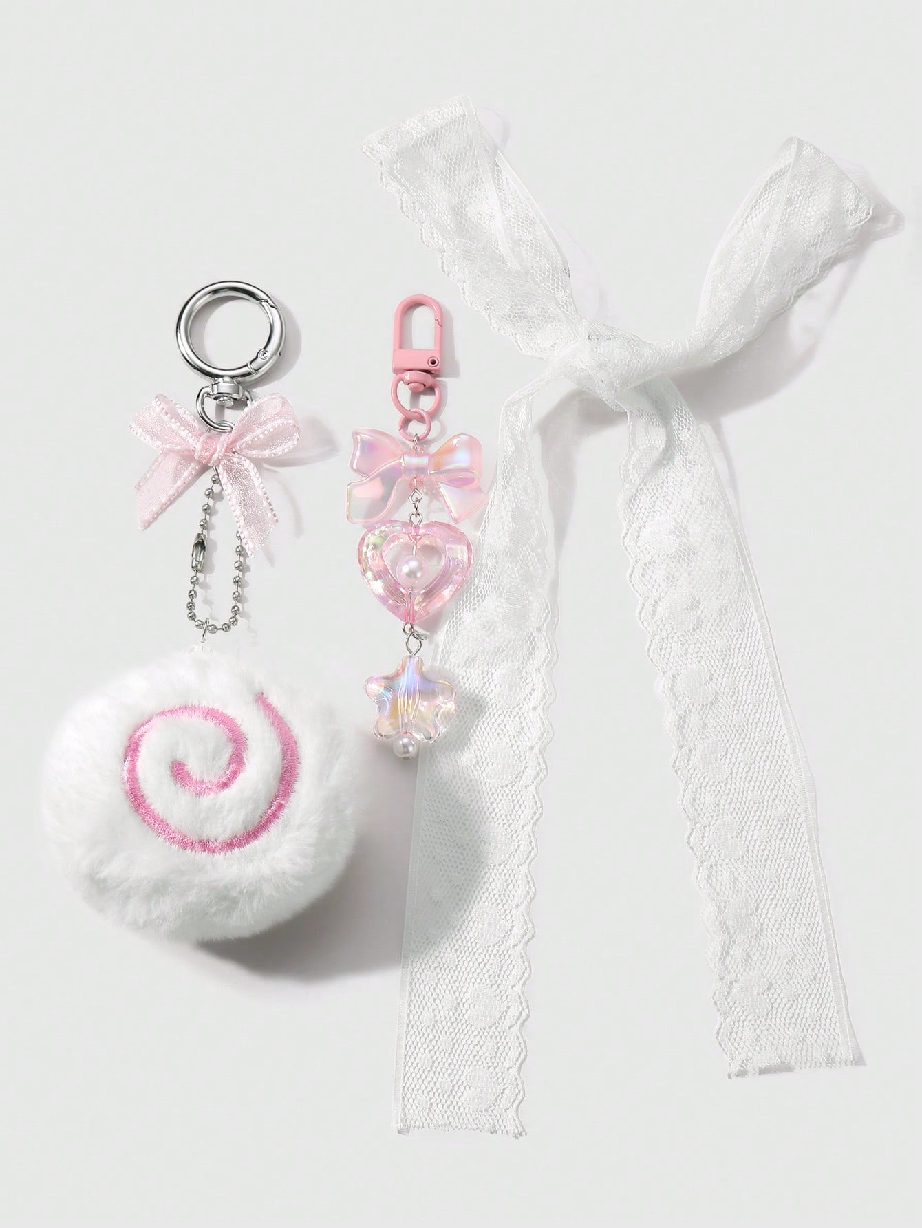 Women Accessories Combo Gift - Kawaii 3pcs Set: Cute Plush Donut,