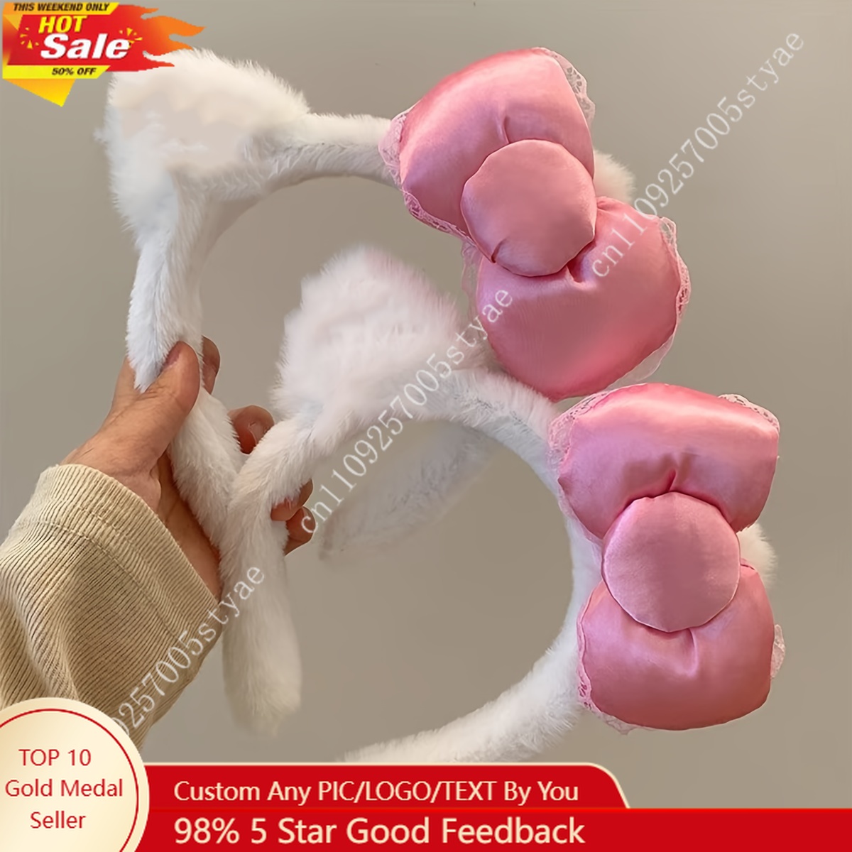 Accessories Woman - Hello Kitty Pink Bow Plush Headband