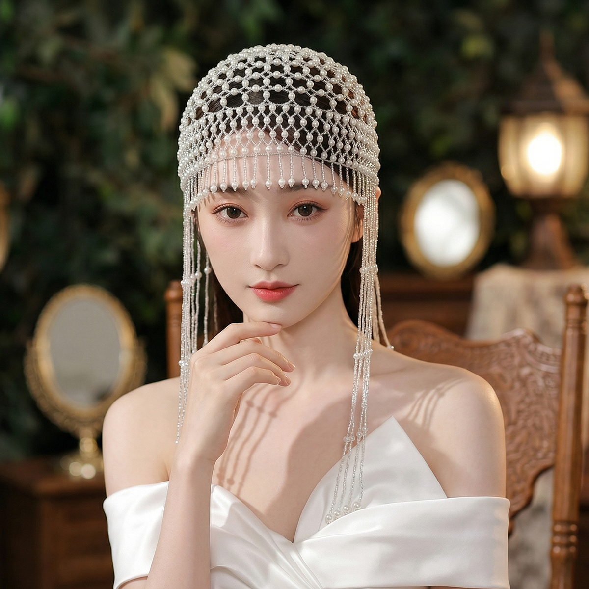 Luxury Pearls Beaded Headwrap  - Women Accessories Jewelry incelemesi ve fiyatı