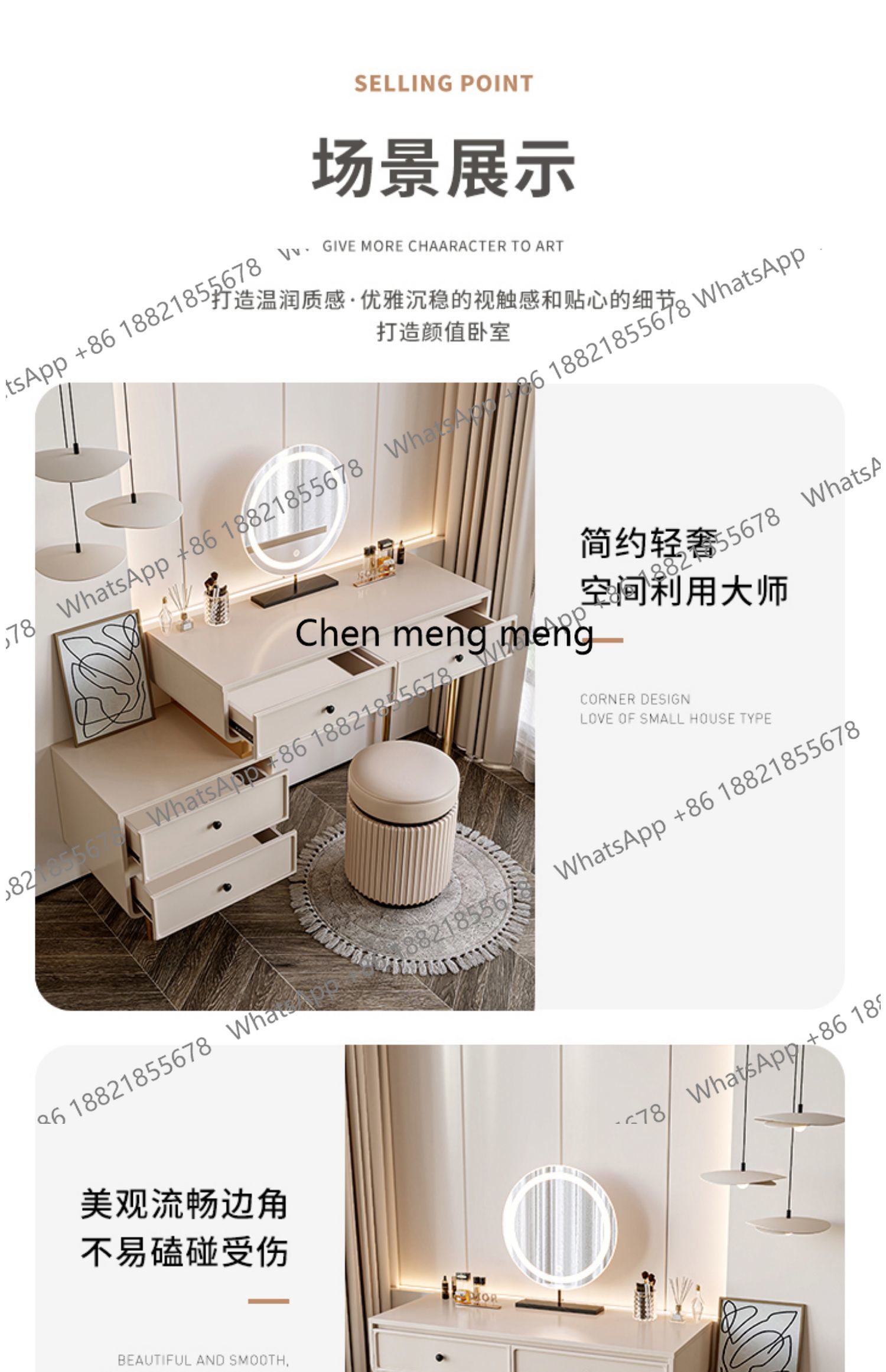 Modern Apartment Dressing Tabl - Women Accessories Drawer incelemesi ve fiyatı
