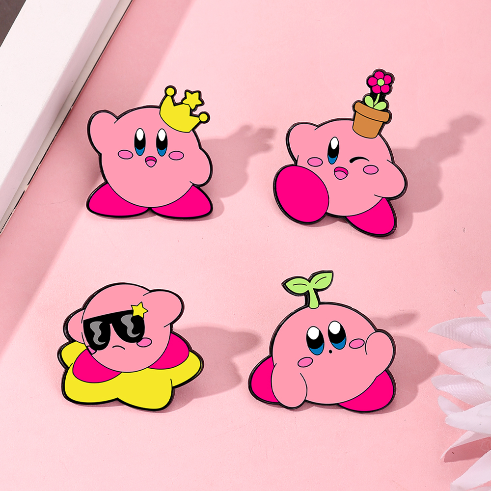 4pcs Kirby Enamel Lapel Pins S - Women Accessories Jewelry incelemesi ve fiyatı