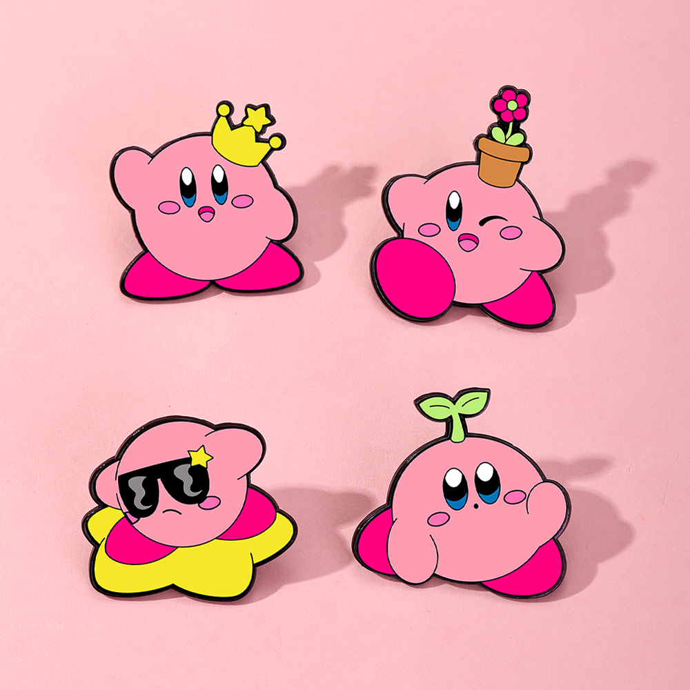 4pcs Kirby Enamel Lapel Pins S - Women Accessories Jewelry incelemesi ve fiyatı