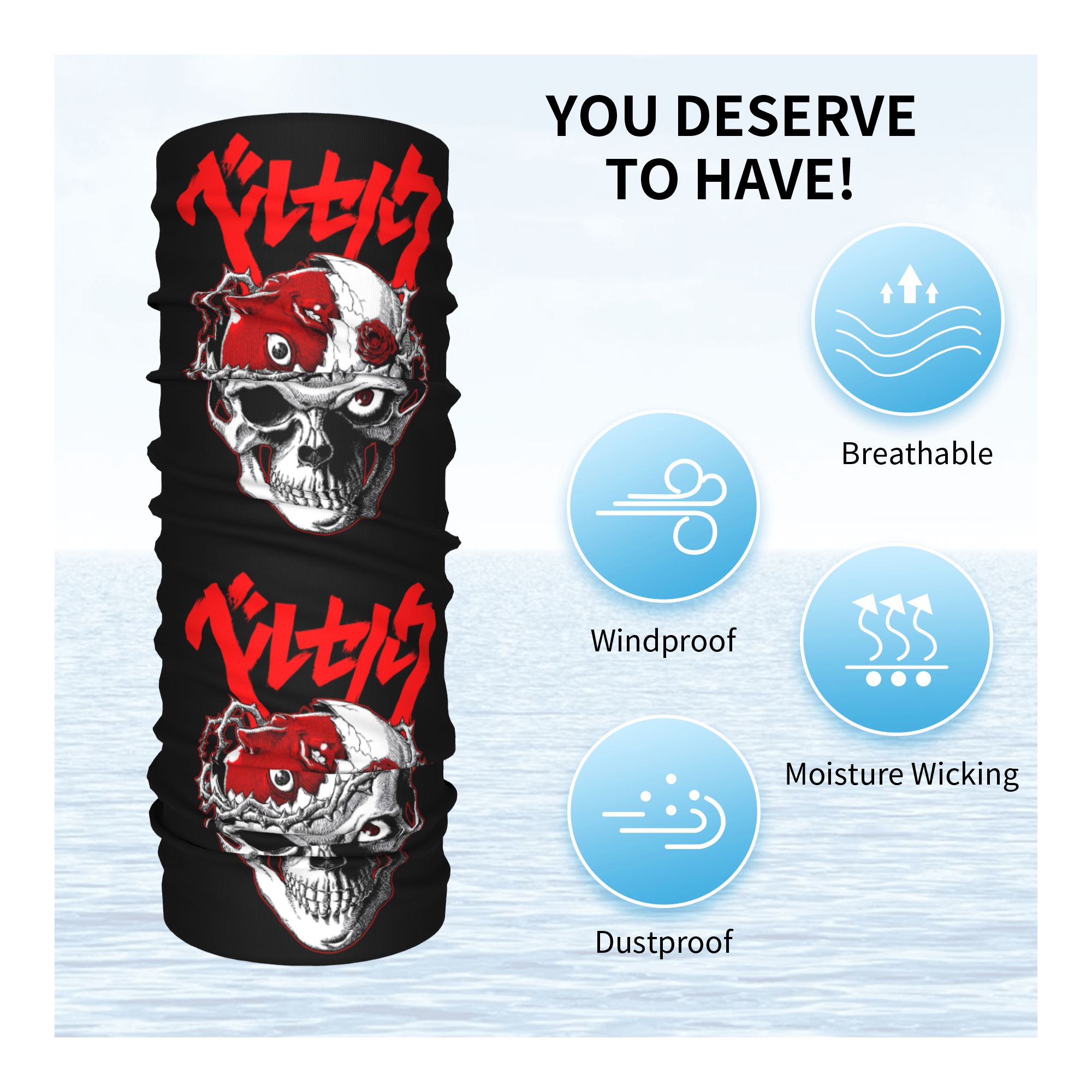 Custom B-Berserks Neck Gaiter  - Accessories Brand For Women incelemesi ve fiyatı