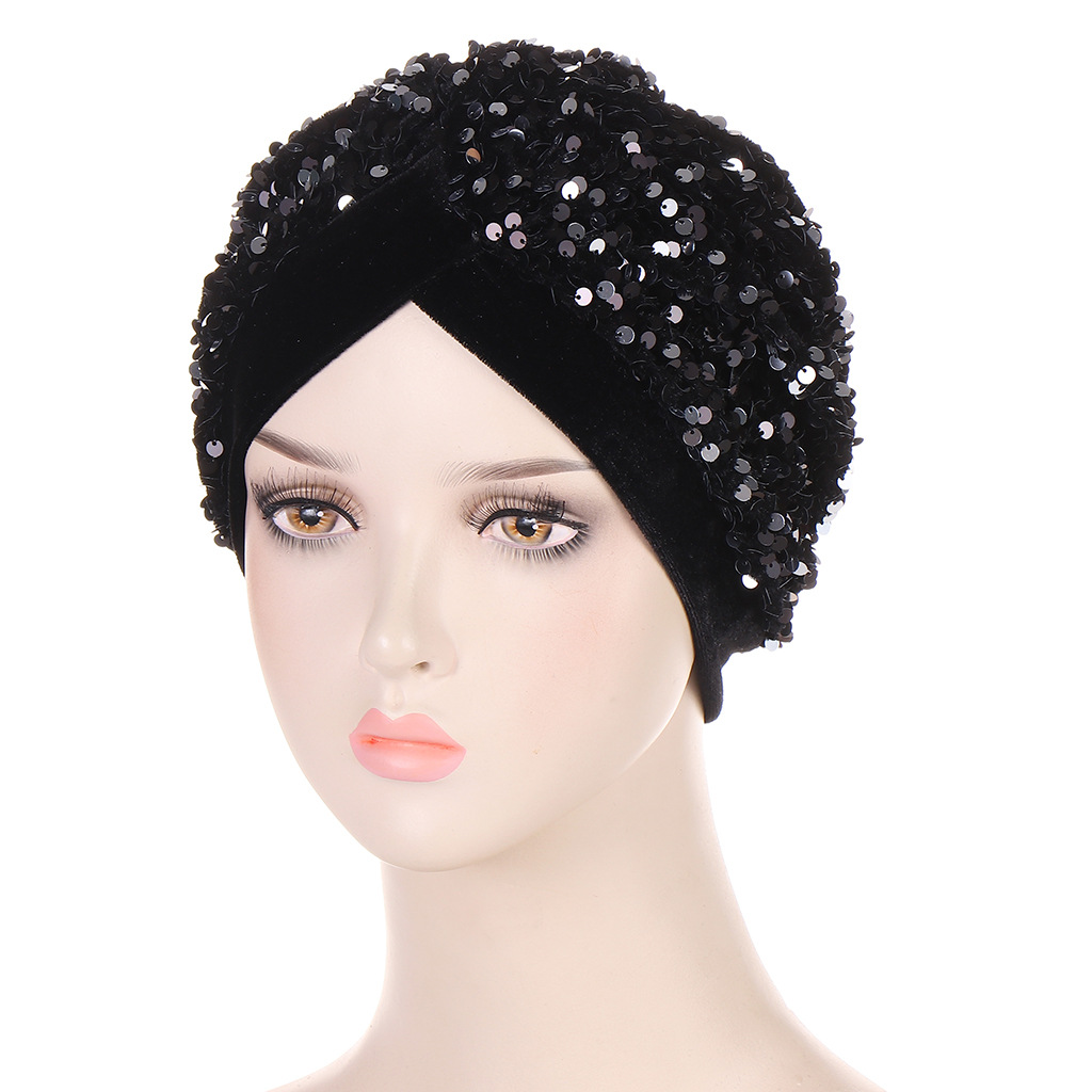 Glitter Sequins Velvet Turban  - Women Accessories India incelemesi ve fiyatı