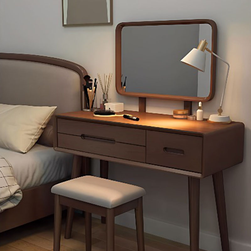 Mirror Desk Vanity Table Stool - Women Accessories Drawer incelemesi ve fiyatı
