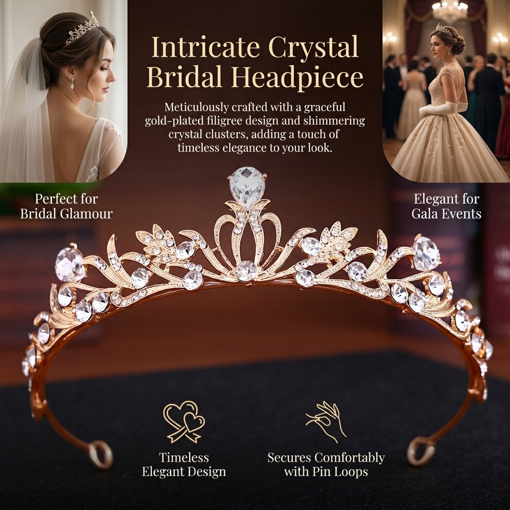 Crystal Wedding Tiaras And Cro - Women Accessories Jewelry incelemesi ve fiyatı