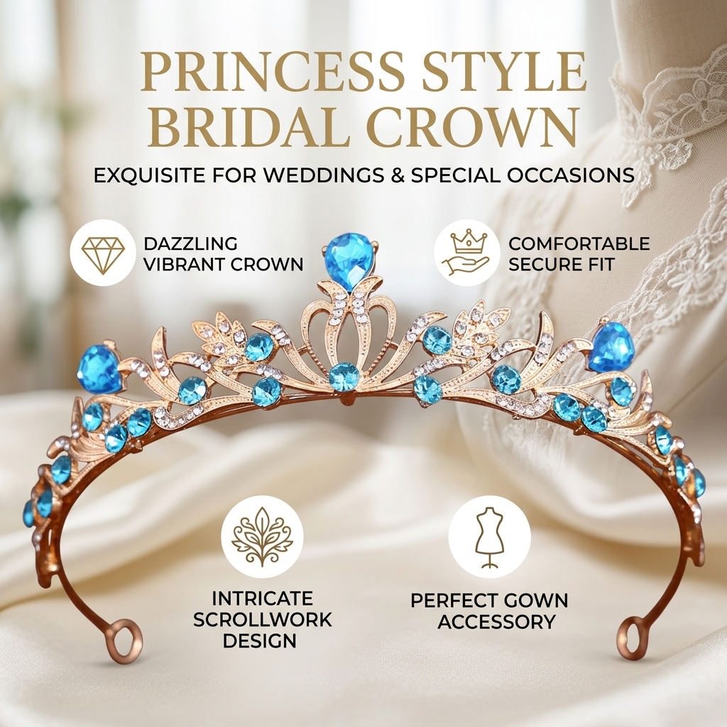 Crystal Wedding Tiaras And Cro - Women Accessories Jewelry incelemesi ve fiyatı