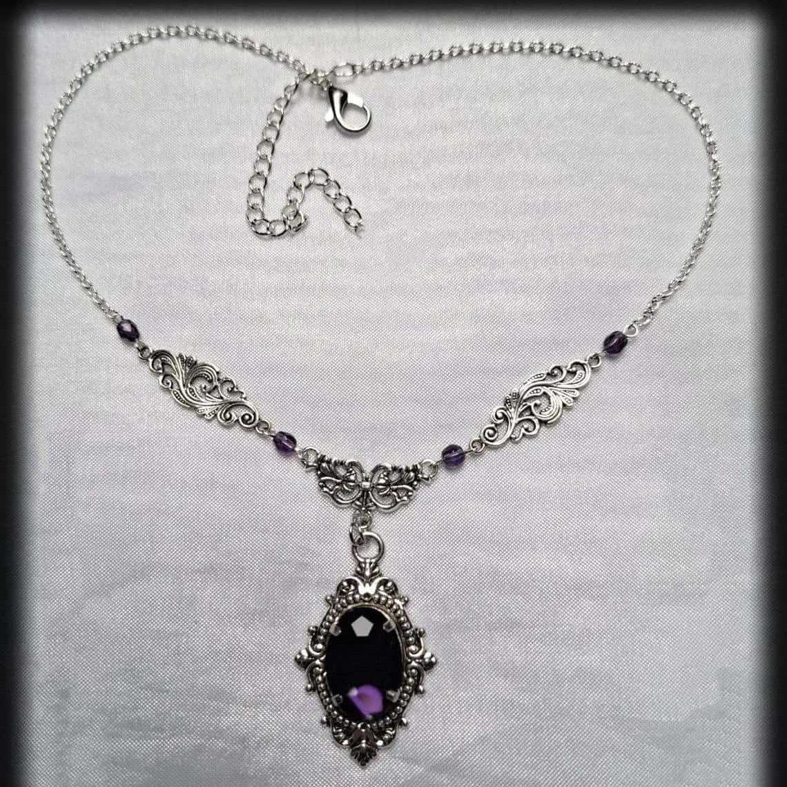 Purple Magic Water Drop Neckla - Women'S Victorian Accessories incelemesi ve fiyatı