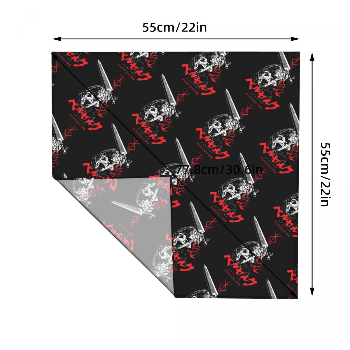 55CM B-Berserks Bandana Holida - Accessories Brand For Women incelemesi ve fiyatı