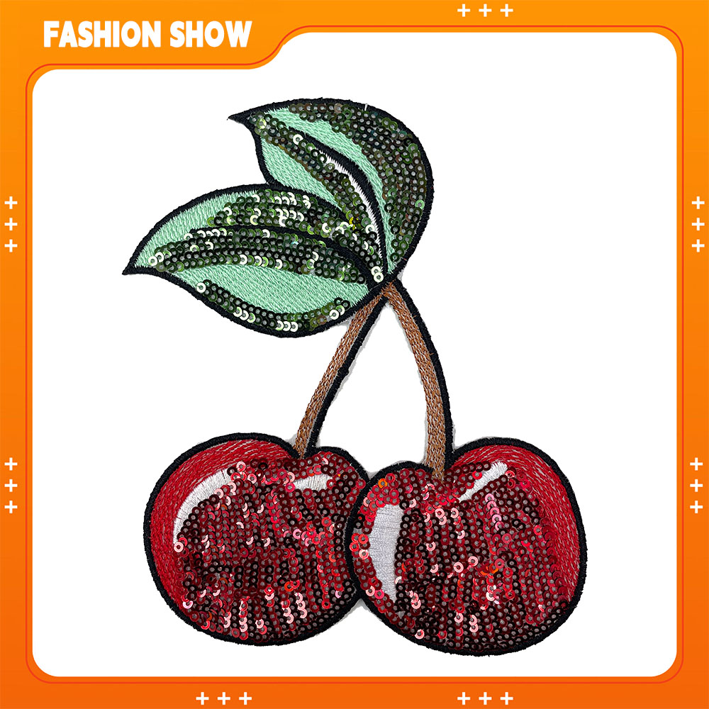 Sequin Cherry Embroidery Patch - Accessories Brand For Women incelemesi ve fiyatı