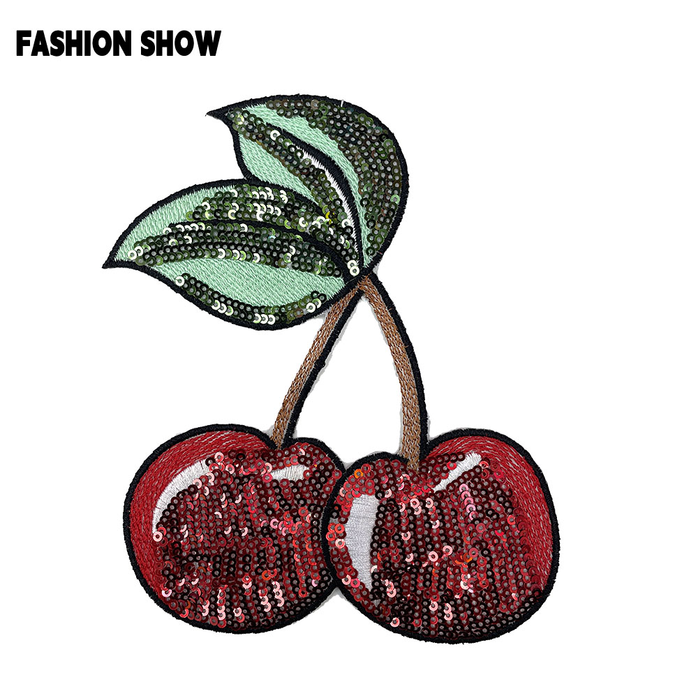 Sequin Cherry Embroidery Patch - Accessories Brand For Women incelemesi ve fiyatı