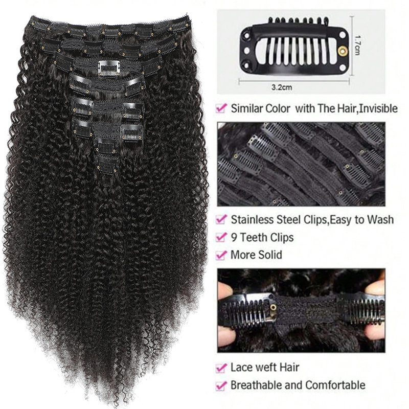 Afro Human Hair Clip In Extens - Women Accessories India incelemesi ve fiyatı