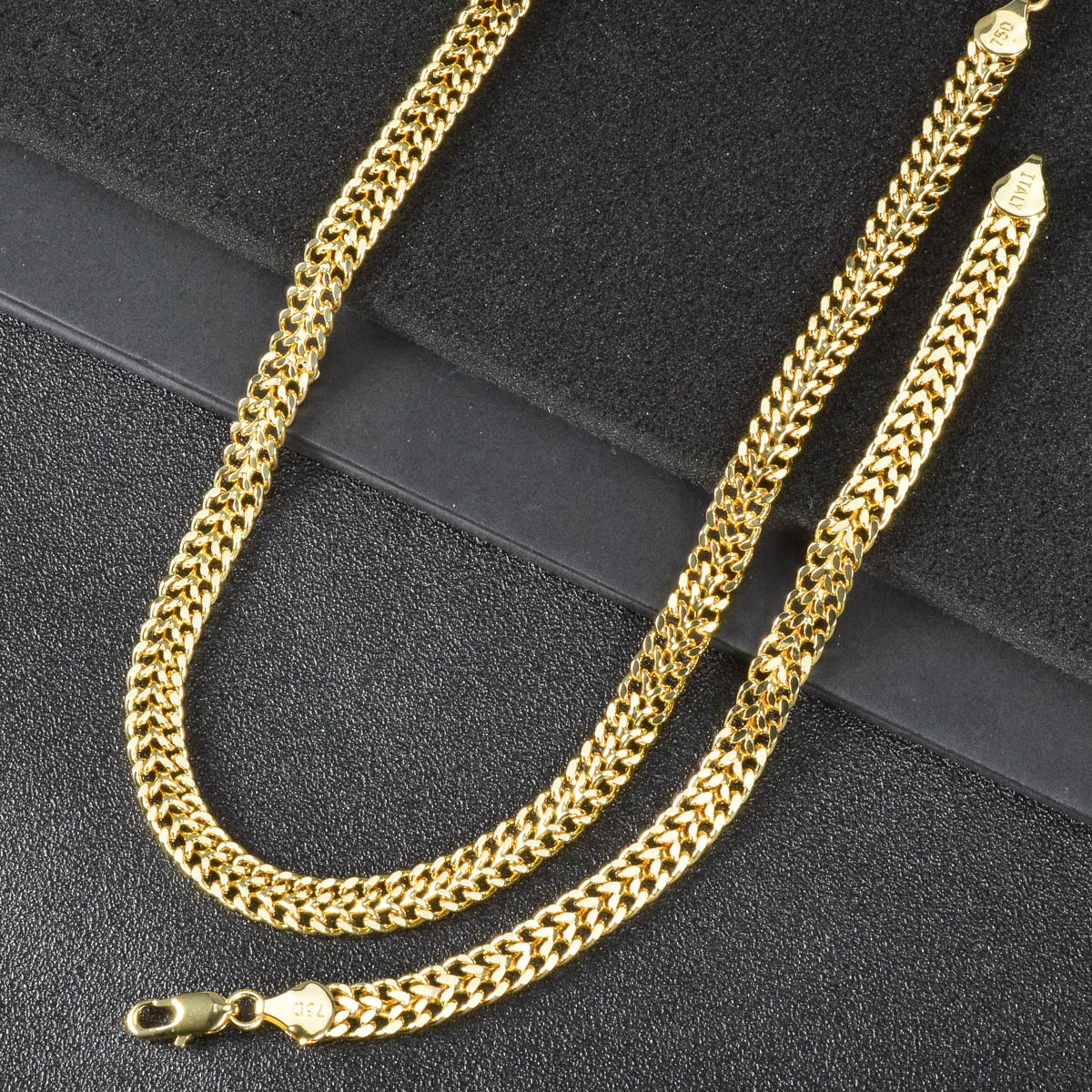 Curb Chain Jewelry Set 14K Gol - Women Accessories Combo Gift incelemesi ve fiyatı