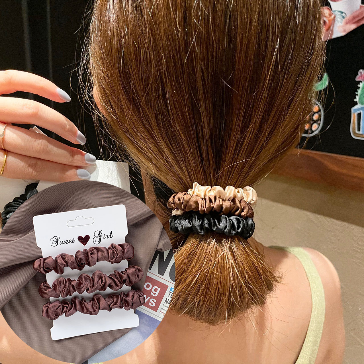 3PCS/Lot Luxury Brand Solid Co - Accessories Brand For Women incelemesi ve fiyatı