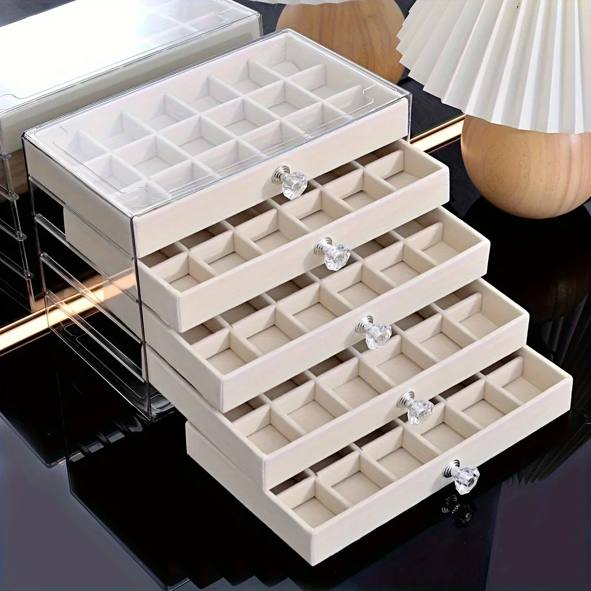 New 7 Layers Gray Jewelry Stor - Women Accessories Drawer incelemesi ve fiyatı