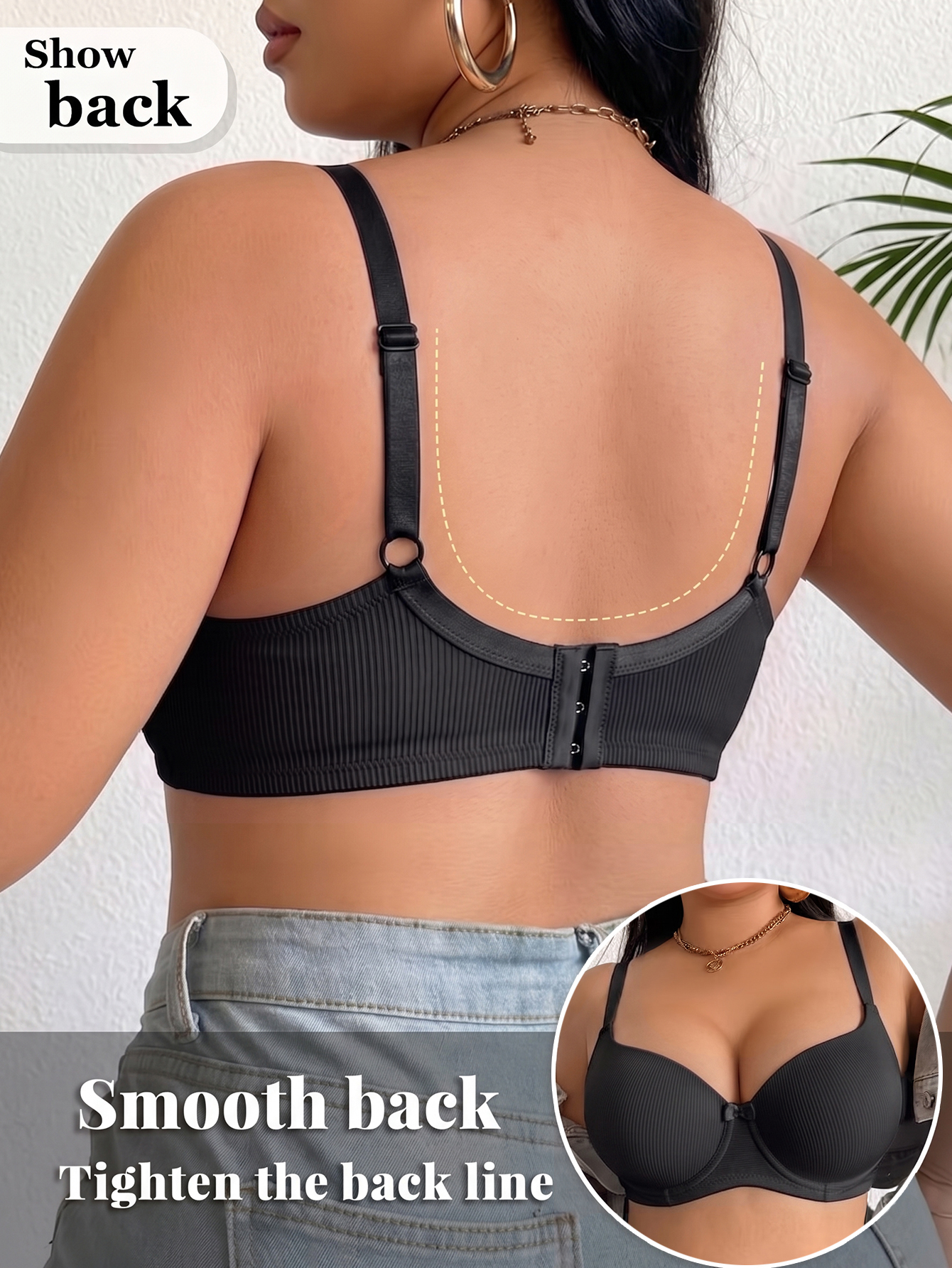 Plus Size Ribbed Women Bra Thi - Accessories Woman incelemesi ve fiyatı