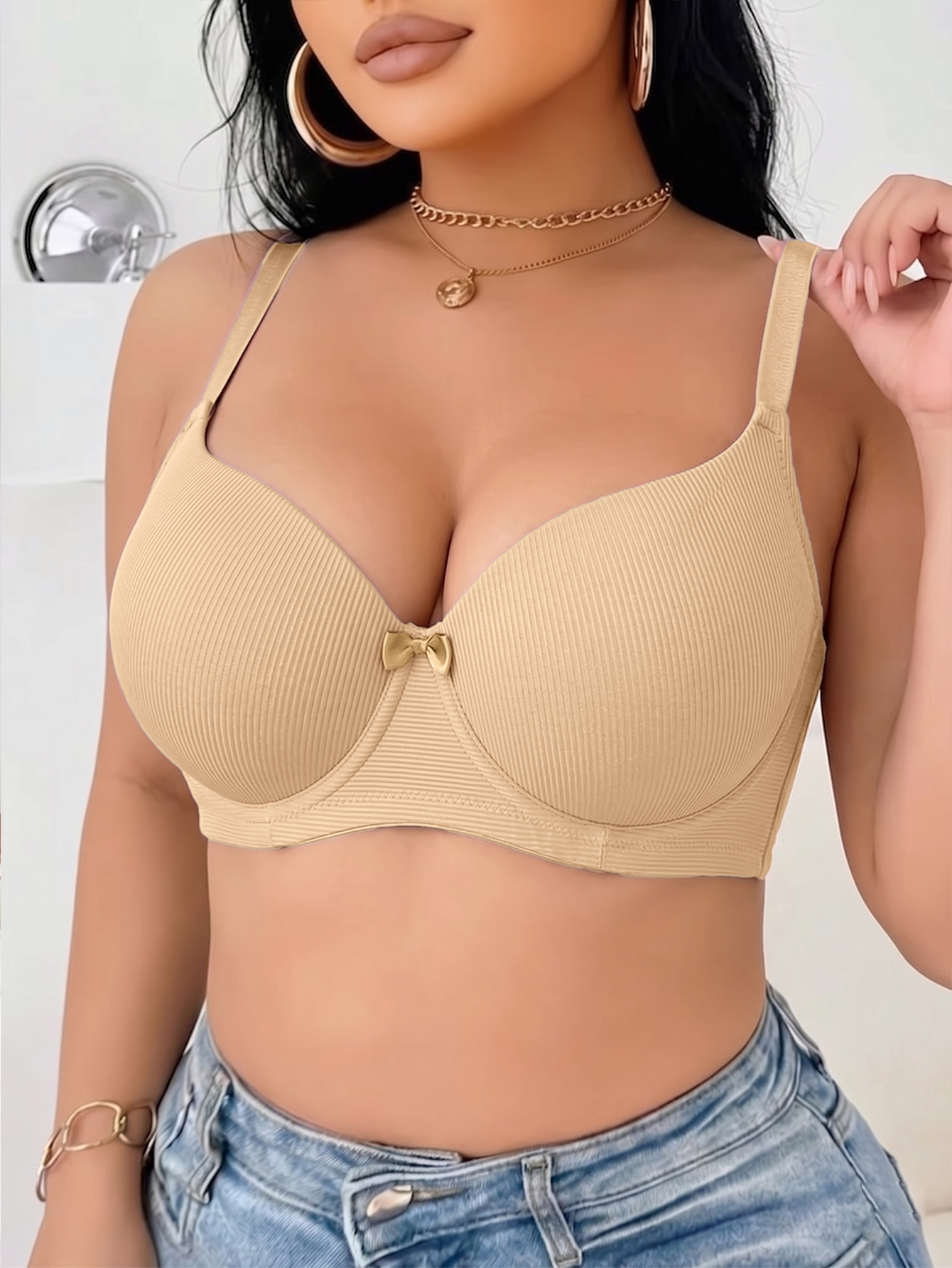 Plus Size Ribbed Women Bra Thi - Accessories Woman incelemesi ve fiyatı