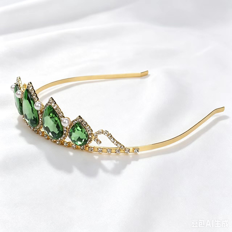 Green Water Drop Rhinestone Cr - Women Accessories Jewelry incelemesi ve fiyatı