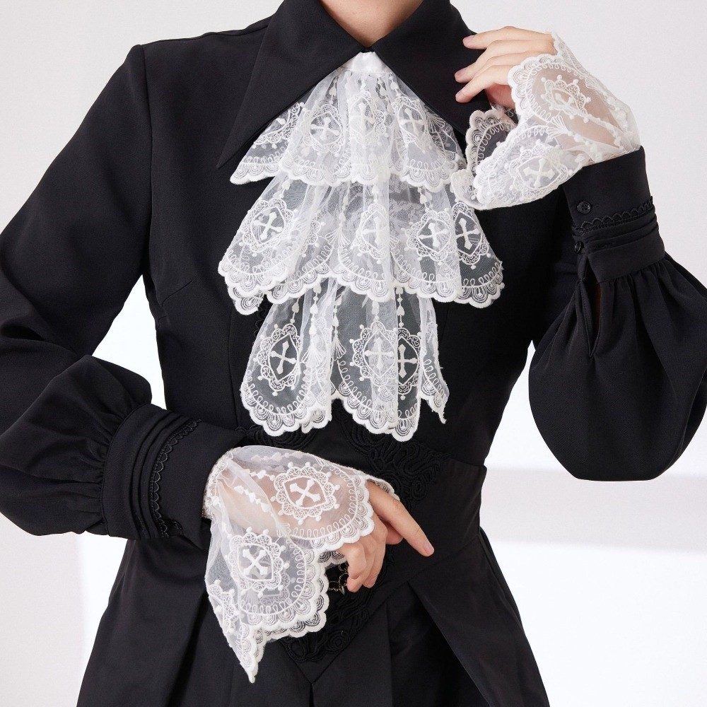 Victorian Style Lace Jabot Col - Women'S Victorian Accessories incelemesi ve fiyatı