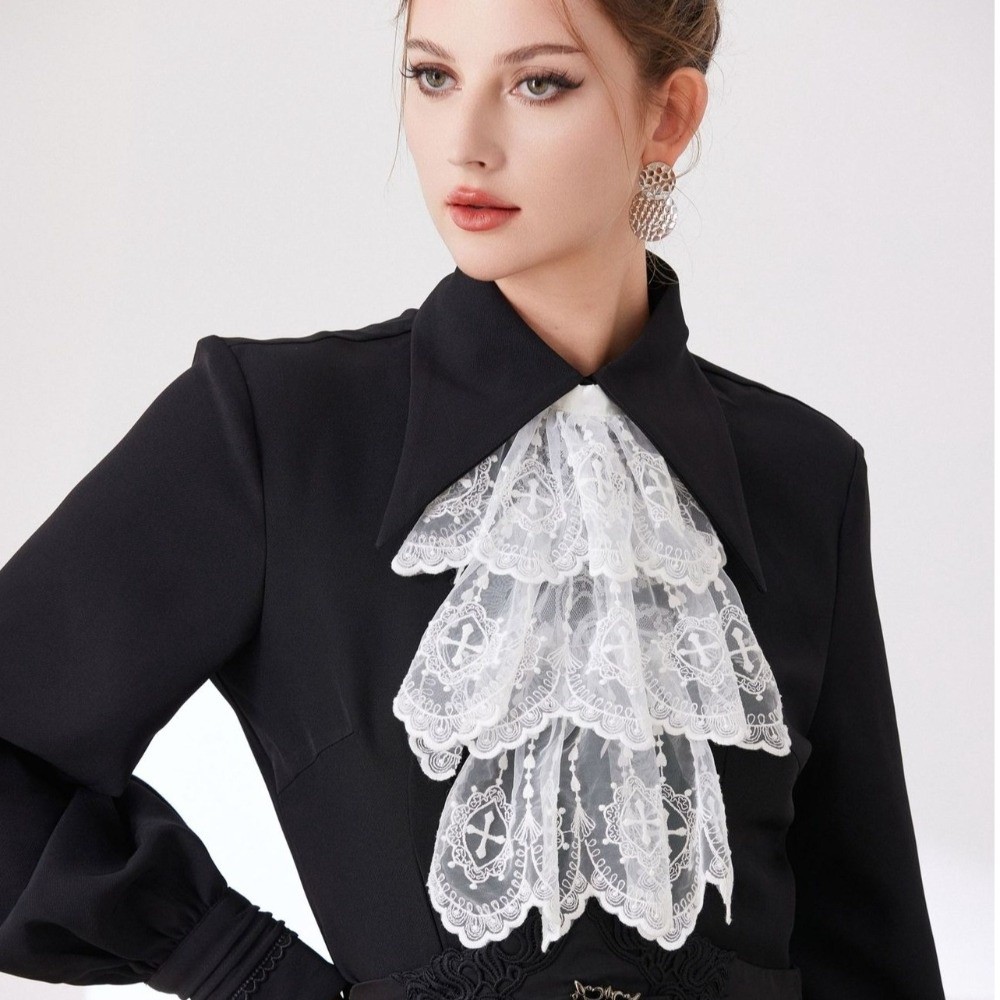 Victorian Style Lace Jabot Col - Women'S Victorian Accessories incelemesi ve fiyatı