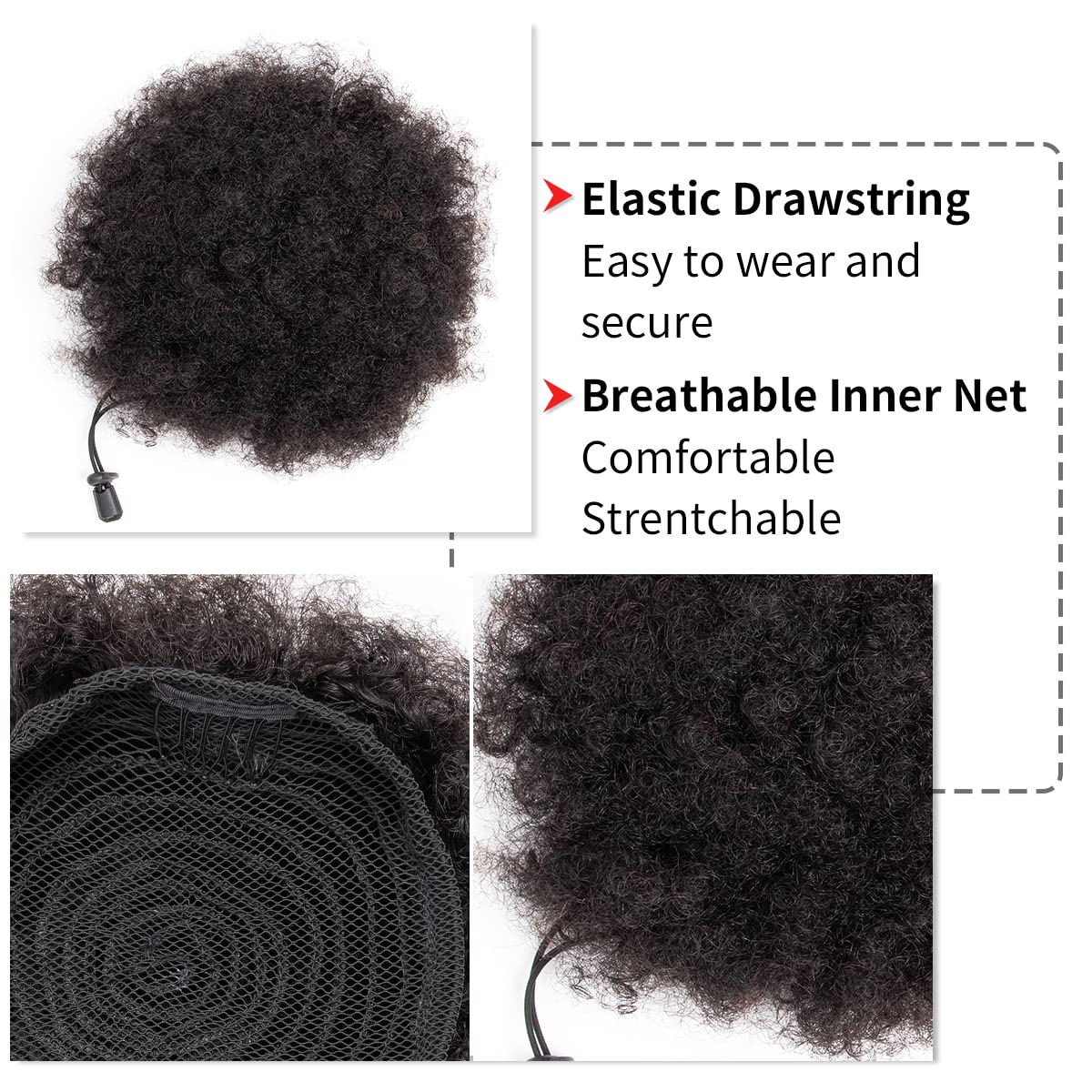 Afro Kinky Puffs 100% Human Ha - Women Accessories India incelemesi ve fiyatı